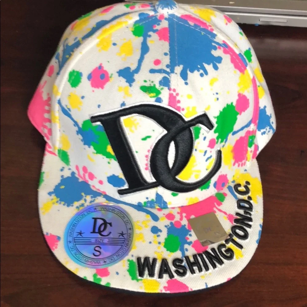 Washington DC Splatter Paint Baseball Cap